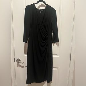 White House Black Market 3/4 sleeve black dress
